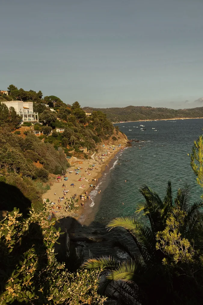 Coastal cove aerial view