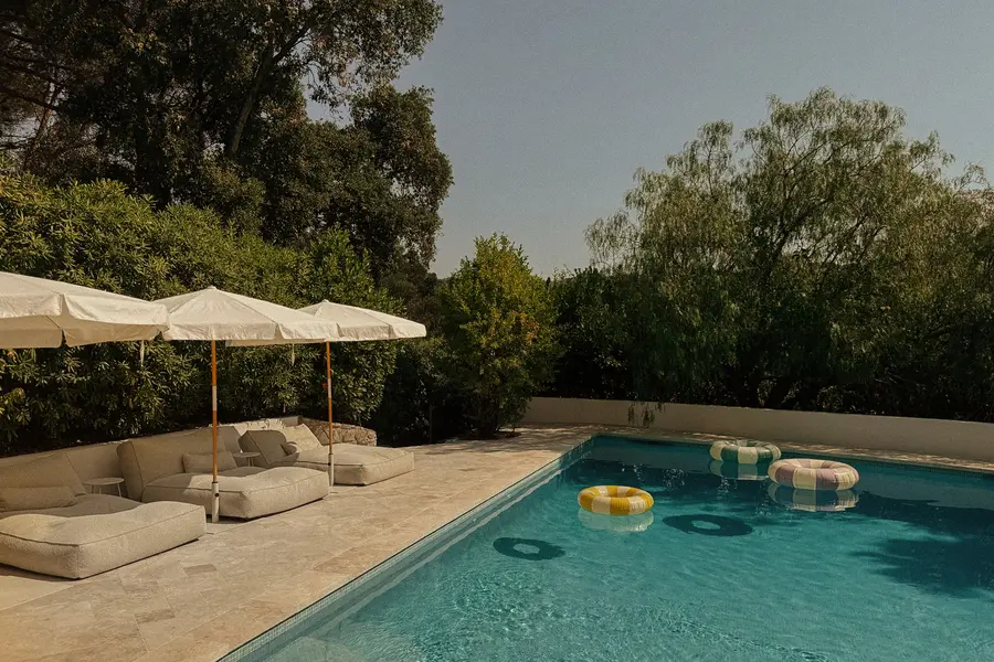 Pool with sun beds