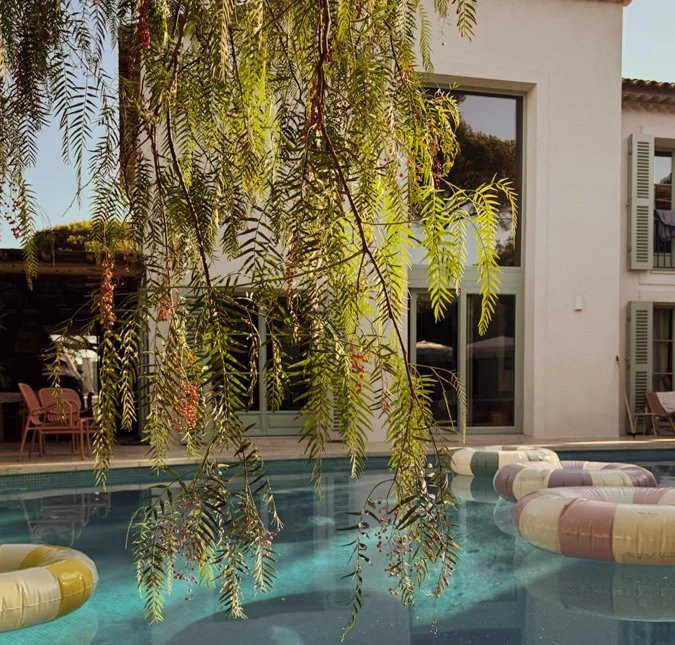Pool with floats