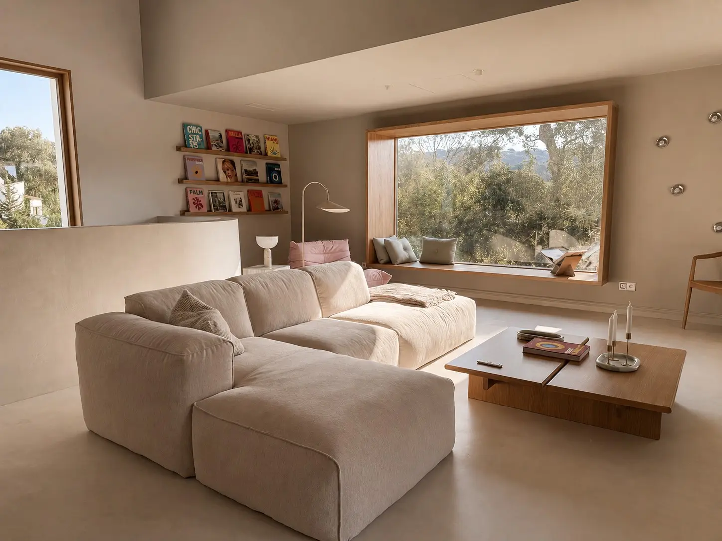 Salon with seating window